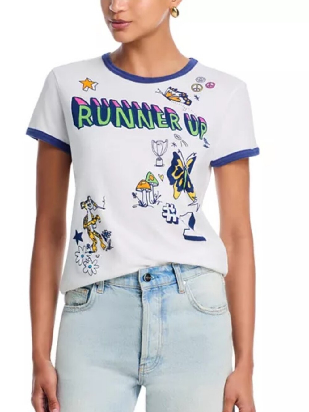 NWT Mother The Lil Goodie Ringer Runner Tee XS